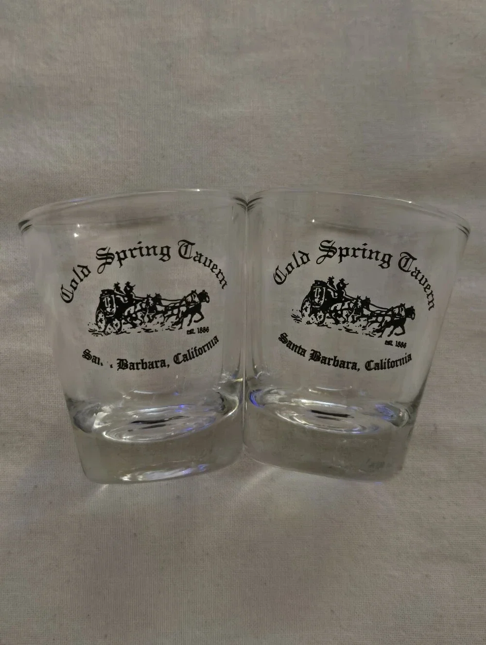 Cold Spring Tavern Shot Glass Set Of 2 From Santa Barbara Historic Restaurant